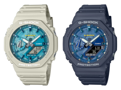 The Casio G-Shock GA-2100AS-5A (left) and GA-2100AS-2A (right) watches . (Image source: Casio)
