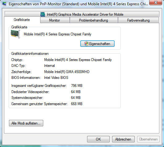 System information HP EliteBook 6930p