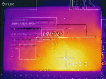 Thermal profile, top of unit