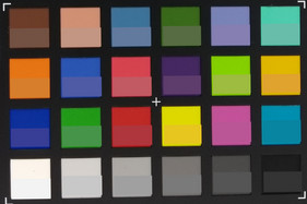 ColorChecker-Colors photograph. The lower half of each field represents the reference color.