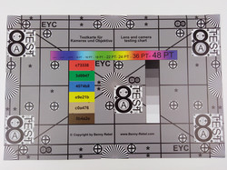 test chart photographed