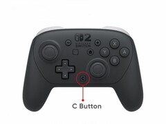 The Nintendo Switch 2 Pro Controller has a C button like on the Joy-Con 2. (Image source: Nintendo)