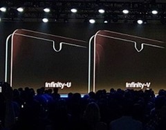 The notched Infinity Displays exhibited by Samsung during the SDC. (Source: Samsung)