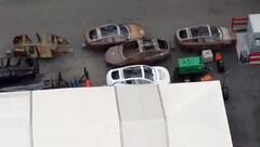 Tesla has some intriguing vehicle body frames lounging in the Fremont factory. (Image source: TslaChan/X)