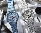 Casio Manga GA-2100MNG series features two watches, one in blue and the other in a white colorway. (Image source: Casio)