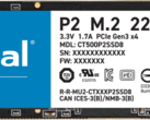 The entry-level Crucial P2 delivers over 3000 MB/s of performance at a low price point (Image source: Storage Review)