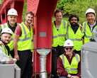 Members of the UMass Amherst and MIT research team at the repair site in Great Barrington (Image source: UMass Amherst)
