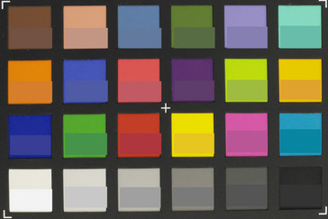 ColorChecker Passport: Target colors are displayed in the lower half of each patch (RGB  and monochrome sensor).