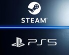 Banner with Steam and PS5 logos is shown (Image source: Steam, Sony PlayStation with edits)