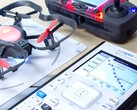 A TI Nspire CX II graphing-calculator and a Robolink CoDrone Edu are all a student needs to learn drone programming. (Image source: TI)