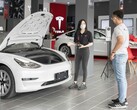 Tesla Model 3 in a dealership (Source: Pexels)