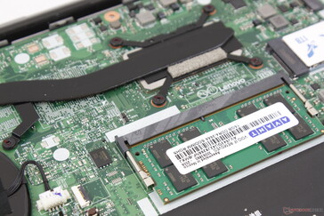 Single SODIMM slot up to 16 GB. There is also soldered RAM for a combined total of 32 GB