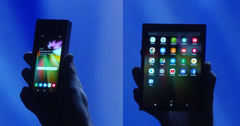 The foldable Samsung Galaxy phone could cost an arm and a leg. (Source: SDC 2018 Livestream)