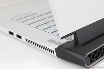 Single-bar hinge is uniformly firm at all angles with no teetering when typing