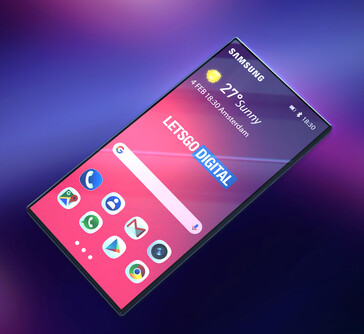Render of what the Samsung Galaxy F could look like. (Source: LetsGoDigital)
