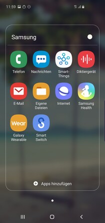 A look at the list of pre-installed Samsung apps