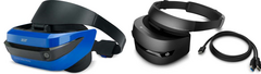 Windows Mixed Reality Headsets by Acer (left) and HP (right). (Source: Microsoft)