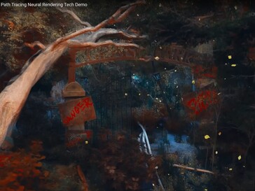 AMD RX 9070 ToyShop tech demo park scene (Image source: AMD YouTube)