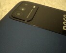Poco M3 Cool Blue back cover and camera assembly closeup (Source: Own)