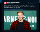 Fake news, but were you surprised? (Image source: PewDiePie via The Mirror)