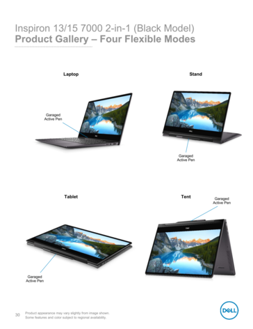 Inspiron 13 and 15 modes and Pen Garage