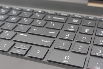 NumPad keys are the same size as the QWERTY keys unlike on most other laptops, but the Arrow keys are too small