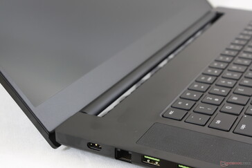 The bezel "chin" is much smaller when compared to most other 17.3-inch gaming laptops