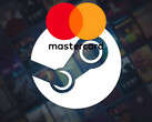 Steam backdrop with Mastercard logo (Image source: Steam, Mastercard with edits)