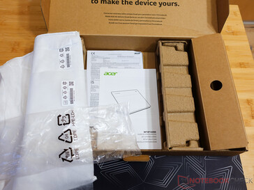 The Acer Chromebook 514's packaging materials