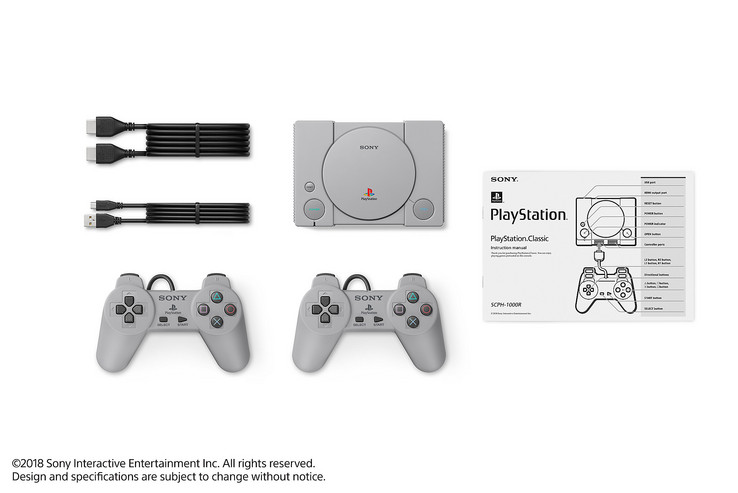 The contents of the PlayStation Classic box (Source: Sony)