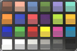 ColorChecker: The reference color is displayed in the lower half of each patch.