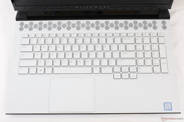 Keyboard has changed in size and layout from the older Alienware m17 R1