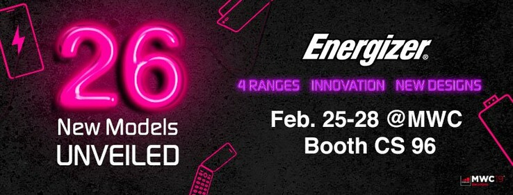 Energizer is coming to MWC19 with a huge line-up. (Source: Twitter/Energizer)