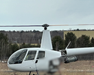 The R44 helicopter during the test (Image source: Robinson Helicopter Company)
