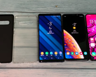 The two cases line up with a Samsung Galaxy Note 9, Samsung Galaxy S9+, and an Oppo Find X. (Source: YouTube/Ice universe)
