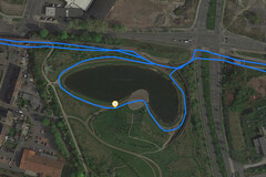 GPS Test: Samsung Galaxy Tab A 10.1 (2019) – Cycling around a lake