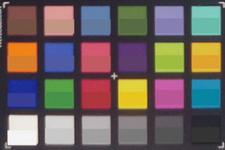 ColorChecker colors; bottom represents the original color.