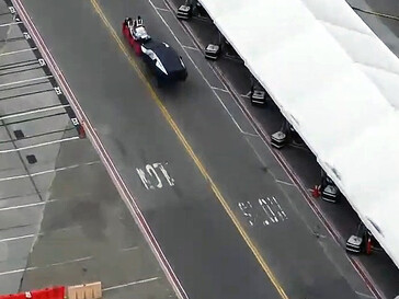 Purported smaller, cheaper Model Y camouflaged at the Fremont factory.