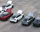Tesla is building inventory of cheaper Model Y trims with white interior at Giga Texas (Image source: Joe Tegtmeyer/X)
