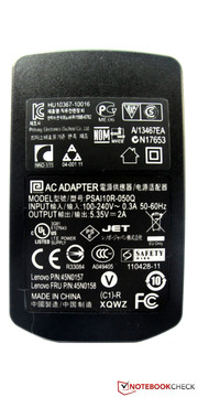 Information on the USB charging adaptor