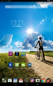 Clearly arranged: the home screen of the Iconia Tab 10.