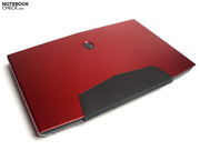 Alienware supposedly used anodized Aluminum for the notebook.