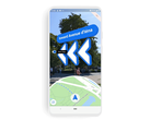 Live View superimposes AR directions on your phone screen. (Source: Google)