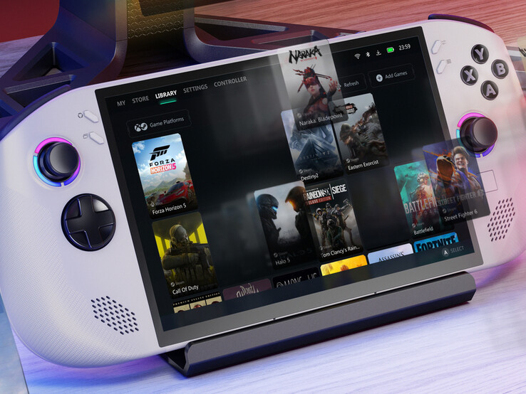 Promotional picture showing Halo 5 in the gaming handheld's Steam library (Image source: Lenovo)