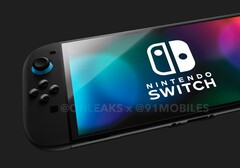 The new Nintendo Switch 2 could be unveiled very soon (Image source: @Onleaks / 91mobiles)