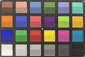 ColorChecker: The lower half of each area of color displays the reference color – main camera