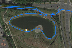 GPS Garmin Edge 500 - lake-side trail