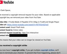 Dark Space shared on YouTube that his video about the GTA 6 map mod was taken down by a copyright claim from Take-Two Interactive. (Image source: Dark Space via YouTube)