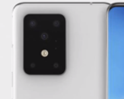 The back of the Galaxy S11+ may look more like this initial renders, according to Ice Universe. (Image source: Ben Geskin)