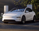The new Tesla Model Y at a Supercharger. (Image source: Tesla)